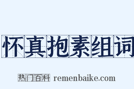 怀真抱素组词是什么意思的图片